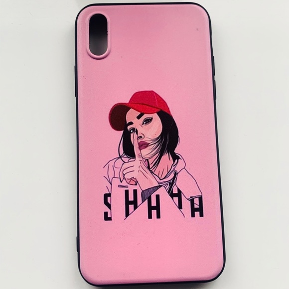 GIRL PAINTED SOFT SILICONE CASE IPHONE XS - Picture 1 of 2